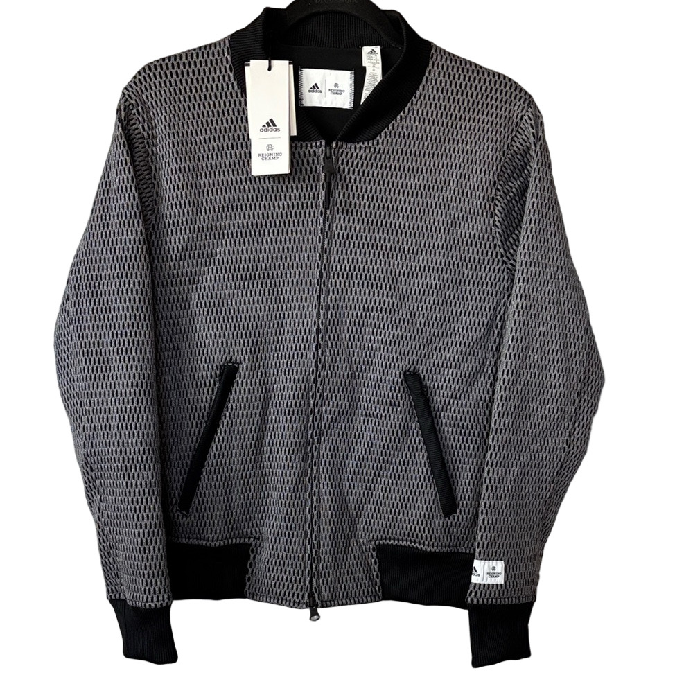 Adidas x Reigning Champ Mesh Bomber Jacket Grey Black Minimalist Techwear